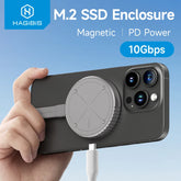Hagibis Magnetic M.2 2230 NVMe SSD Enclosure Magsafe SSD Case USB C 3.2 Gen2 to NVMe PCI-E for iPhone 16 Pro Max ProRes MacBook
